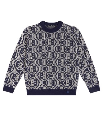 Face Logo cotton sweater | Acne Studios Kids