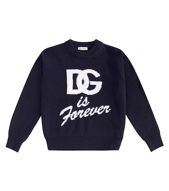 Virgin wool jacquard sweater | Dolce&Gabbana Kids