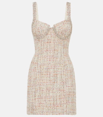 Verziertes Minikleid aus Bouclé | Self-Portrait