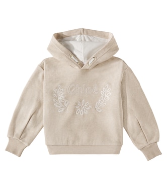 Hooded cotton cardigan | Chloé Kids