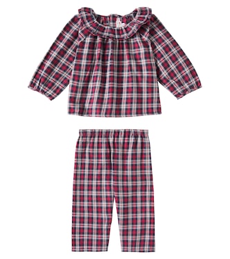 Baby Barulina checked cotton pajamas | Bonpoint