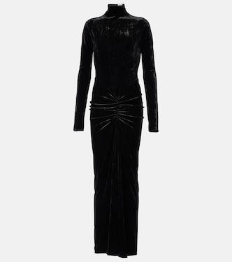 Ruched velvet midi dress | Alaïa