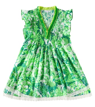 Sasha floral fringed lace-trimmed dress | Poupette St Barth Kids