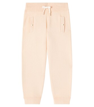 Logo cotton and wool sweatpants | Chloé Kids
