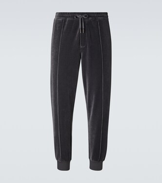 Cotton-blend velour sweatpants | Tom Ford