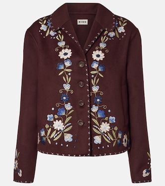 Jude embroidered wool-blend jacket | Rixo