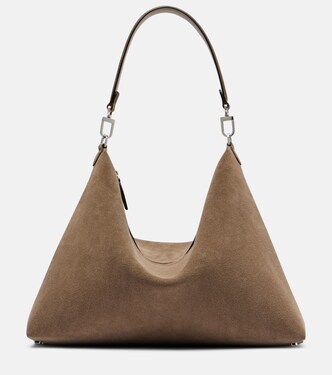 Bevel Medium suede shoulder bag | Toteme