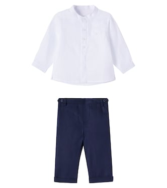 Baby linen shirt and pants set | Tartine et Chocolat