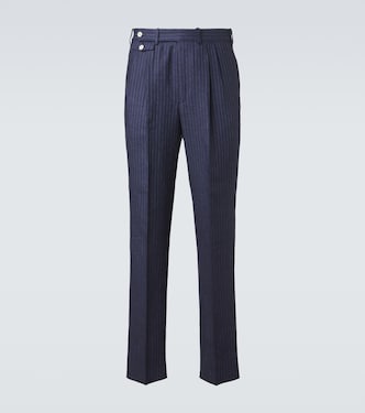 Striped linen tapered pants | Dunhill