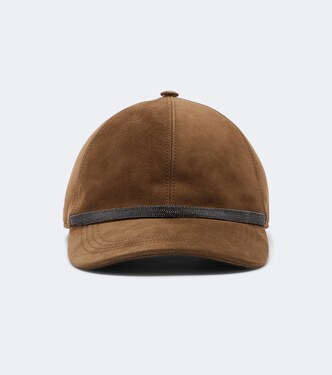 Baseballcap Monili aus Veloursleder | Brunello Cucinelli