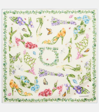 Pañuelo de seda floral | Ferragamo