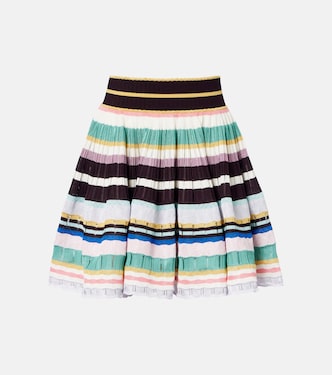 Crinoline条纹迷你半身裙 | Alaïa