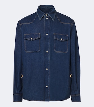 Camisa Western de denim con VGold | Valentino