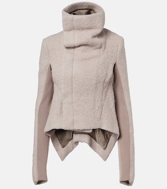 Asymmetric alpaca and wool-blend jacket | Rick Owens