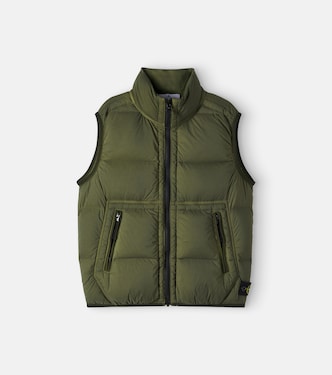 Compass quilted down vest | Stone Island Junior