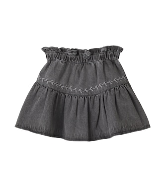Luisella embroidered denim skirt | C'era Una Volta