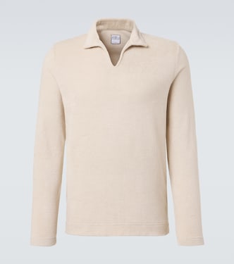 Cotton terry polo shirt | Fedeli