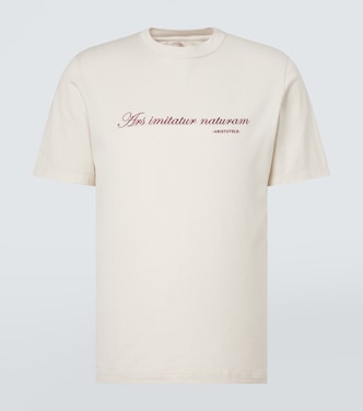 Camiseta de jersey de algodón estampada | Brunello Cucinelli