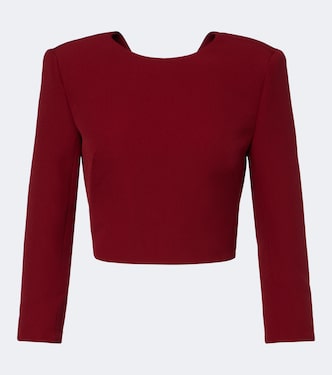 Yura cropped crêpe top | Safiyaa