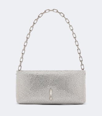 Clutch Maykimay Small de satén adornado | Christian Louboutin