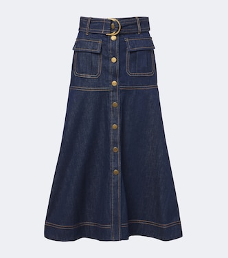 Midirock aus Denim | Zimmermann