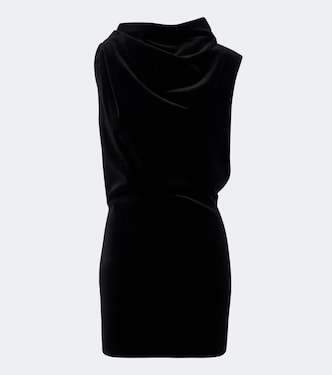 Vestido corto Astor de terciopelo de algodón | Khaite