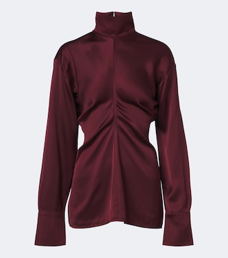 Slouch draped crêpe satin blouse | Toteme