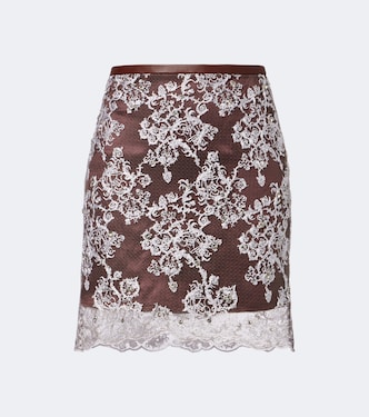Embellished lace miniskirt | Jacques Wei