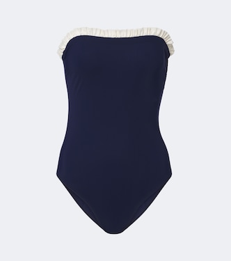 Basics ruffled strapless swimsuit | Karla Colletto