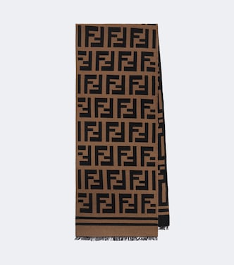 FF Zucca wool and silk scarf | Fendi