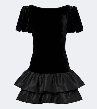Anabella tiered velvet minidress | Rixo