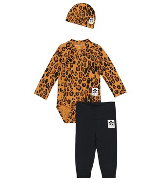 Baby body, leggings and hat set | Mini Rodini