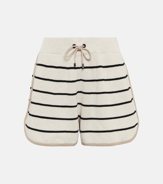 Striped cotton shorts | Brunello Cucinelli