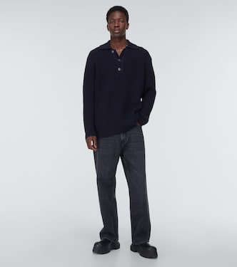 Big Piquet ribbed-knit cotton sweater in blue - Our Legacy | Mytheresa