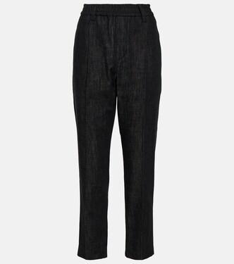 Jean droit à taille mi-haute | Brunello Cucinelli