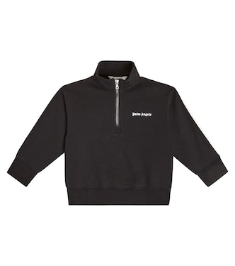 Logo striped cotton jersey sweatshirt | Palm Angels Kids