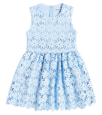 Sequined floral lace guipure dress | Self-Portrait Kids