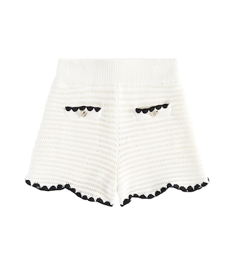 Scalloped crochet cotton-blend shorts | Self-Portrait Kids
