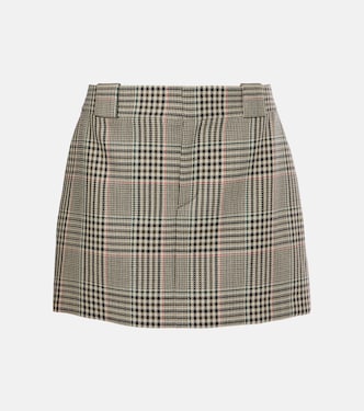 Minifalda de lana a cuadros | Chloé