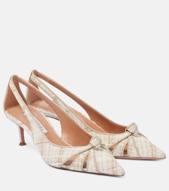 Premiere 50 cutout tweed pumps | Aquazzura