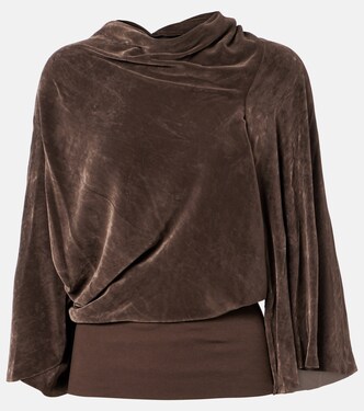 Draped crêpe top | Rick Owens