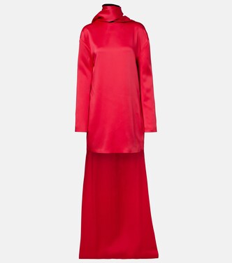 Asymmetric scarf-detail crêpe cocktail dress | Tom Ford