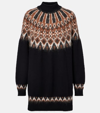 Liza Fair Isle wool-blend sweater dress | Staud