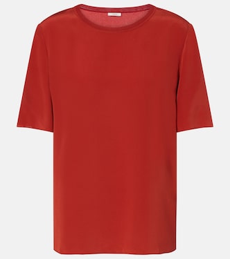 Rubin silk crêpe top | Joseph