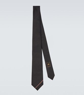 Horsebit silk jacquard tie | Gucci