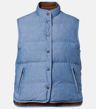 Kris cotton chambray puffer jacket | Loro Piana
