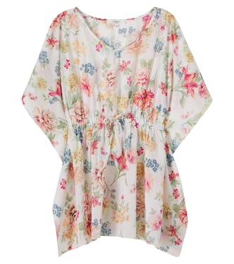 Floral drawstring cotton dress | Chloé Kids