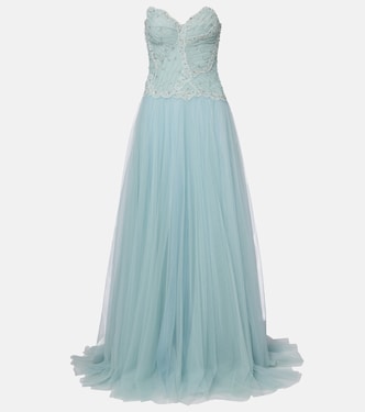 Vivienne embellished tulle gown | Costarellos