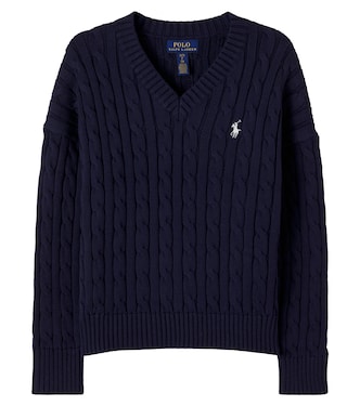 Cable-knit cotton sweater | Polo Ralph Lauren Kids
