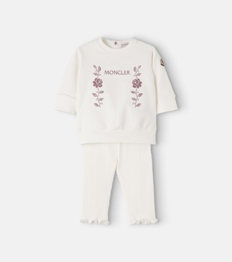 Baby cotton-blend sweatshirt and pants set | Moncler Enfant